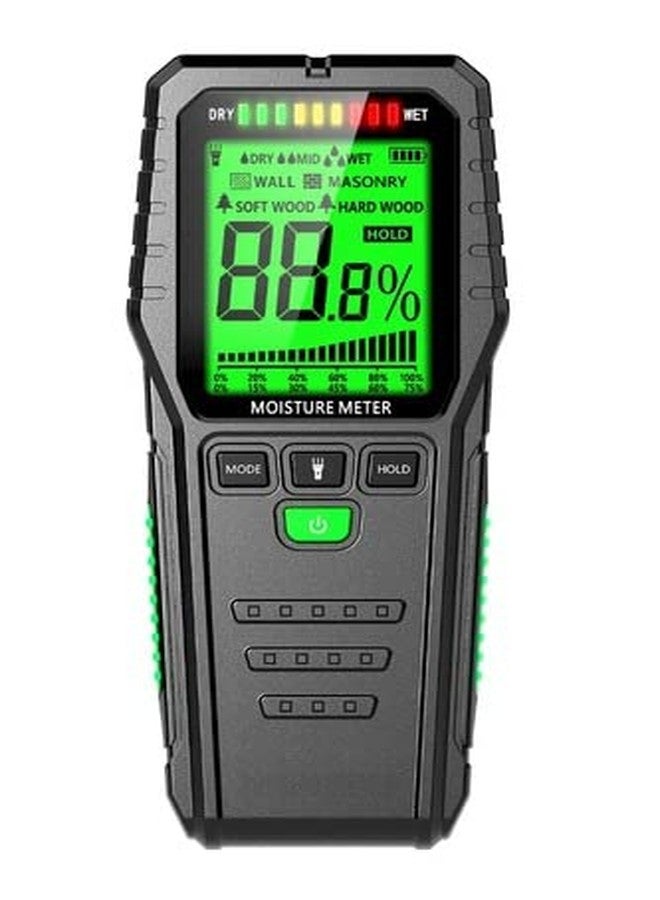 PRECISE DEEP SENSING PINLESS MOISTURE METER FOR WOOD, PLASTER WITH INDICATOR AND SOUND - Image 1